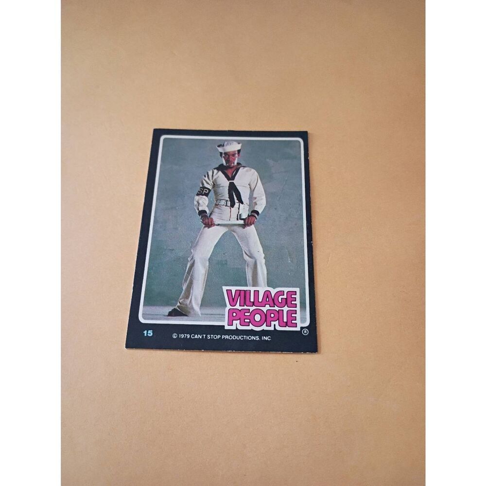 Vintage 1979 Village People Trading Card #15 Disco Era Vintage Music Collectible
